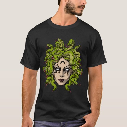 ギリシャ神話 メドゥーサ Tシャツ (正面)