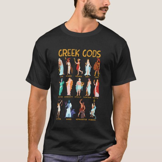ギリシャ神 ギリシャ神話 ギリシャの生活 神話 Tシャツ (正面)