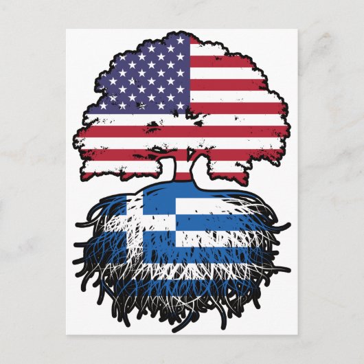ギリシャ系ギリシャ系アメリカ合衆国統一された州アメリカ ポストカード (正面)