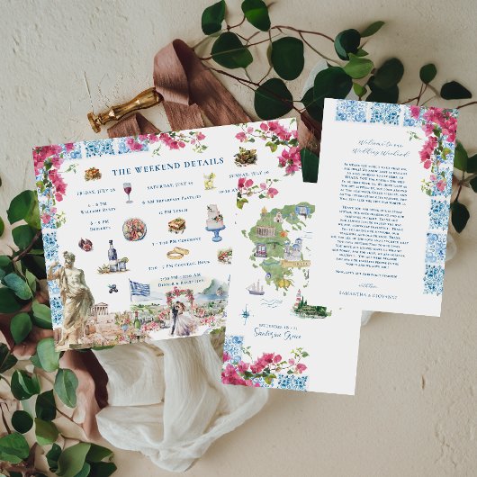 ギリシャ結婚の週末のウェルカム旅程