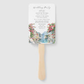 ギリシャ結婚の週末のウェルカム旅程 ハンドファン (裏面)