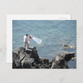 ギリシャ結婚の シーズンポストカード (正面/裏面)