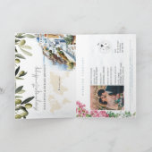 ギリシャ結婚パスポート世界地図コンパス 招待状 (内部)