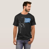 ギリシャ署名国旗の柱 Tシャツ (正面フル)