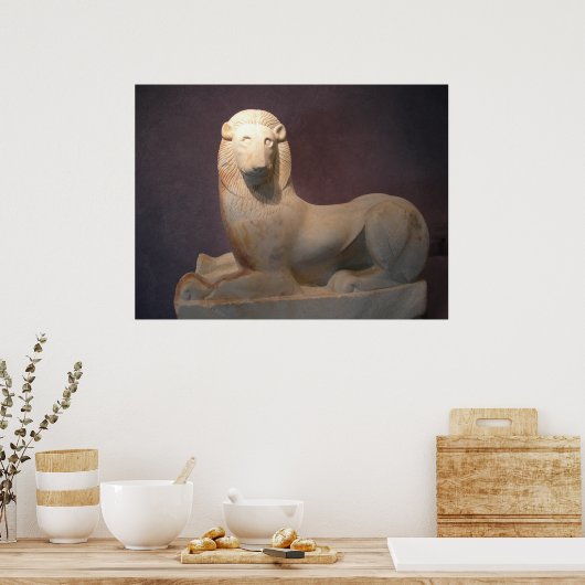 ギリシャ聖門ライオンのポスター ポスター (キッチン)