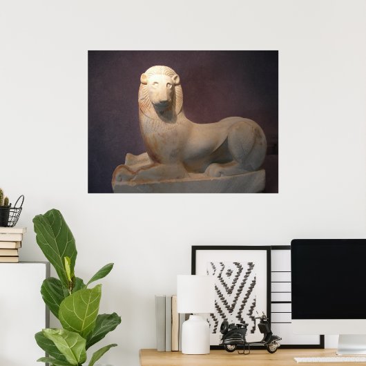 ギリシャ聖門ライオンのポスター ポスター (ホームオフィス)