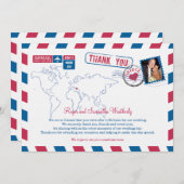 ギリシャ航空郵便 結婚感謝カード 招待状 (正面/裏面)