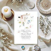 ギリシャ行き先結婚式リハーサルディナー 招待状