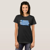 ギリシャ衣装 ギリシャ国旗シンボル 私はギリシャが好き Tシャツ (正面フル)