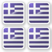 ギリシャ角光沢フラグ シール (正面)