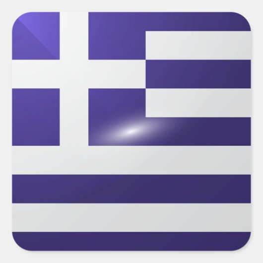 ギリシャ角光沢フラグ スクエアシール (正面)