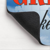 ギリシャ話語ここ曇り地球 マウスパッド (コーナー)