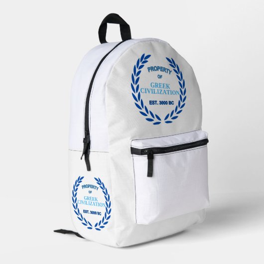 ギリシャ誇りを持った人であること プリントバックパック (裏面左端)