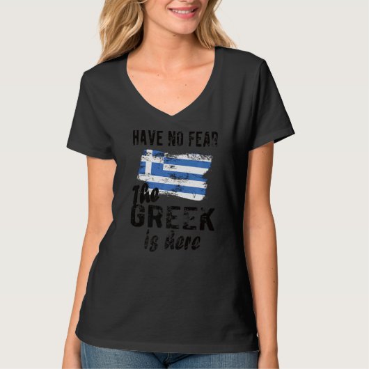 ギリシャ誇りを持った国旗ギリシャのルーツ Tシャツ (正面)