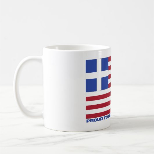 ギリシャ誇りを持った系アメリカ人に！ コーヒーマグカップ (左)