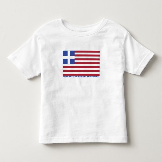ギリシャ誇りを持った系アメリカ人に！ トドラーTシャツ (正面)