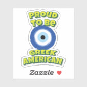 ギリシャ誇りを持った系アメリカ人の悪い目になる シール (シート)