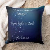 ギリシャ語で神を信じる クッション (ブランケット)