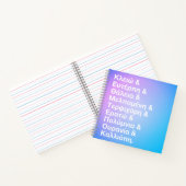 ギリシャ語と英語の9つのミューズの名前 ノートブック (内部)