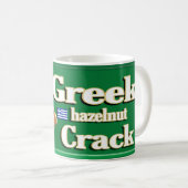 ギリシャ語のノベルティおもしろい、ユーモア、皮肉、製品マグ コーヒーマグカップ (正面右)