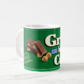 ギリシャ語のノベルティおもしろい、ユーモア、皮肉、製品マグ コーヒーマグカップ (正面左)