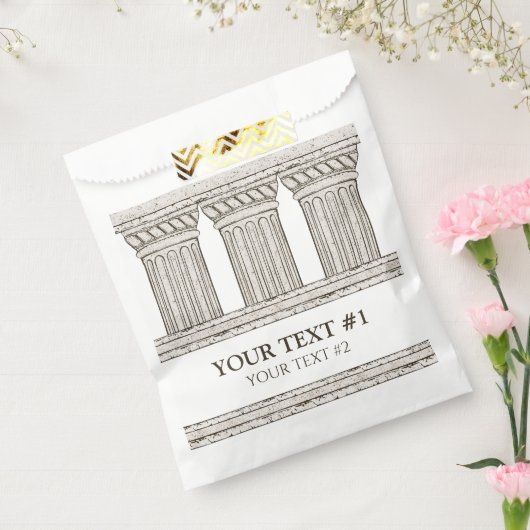 ギリシャ語のパーティーカスタム文字と石要素 フェイバーバッグ (封をした状態)