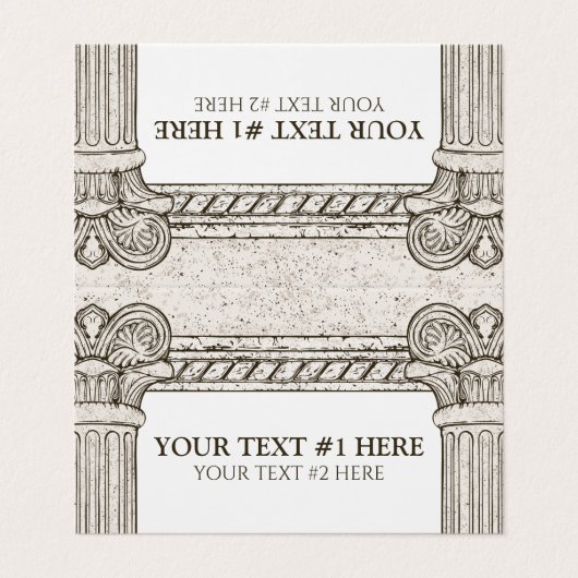 ギリシャ語のパーティー折り畳み水平テント名刺 名刺 (外部フラット)