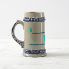 ギリシャ語のマグ/グレカン鍵とエヴゾーン ビールジョッキ