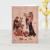 ギリシャ語のミュージシャン空白のグリーティングカード カード (黄色い花)