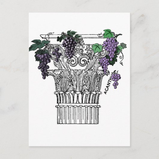 ギリシャ語の列 ポストカード (正面)