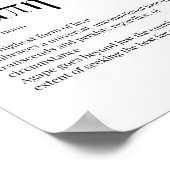 ギリシャ語の愛の定義 ポスター (角)