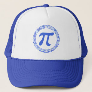 ギリシャ語の文字"Pi' (3.14)は蛇行パターン内 キャップ