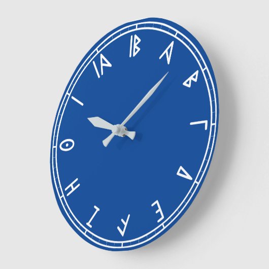 ギリシャ語の時刻 – ギリシャ数字を使用した時計 ラージ壁時計 (傾斜)