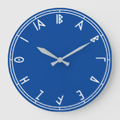 ギリシャ語の時刻 – ギリシャ数字を使用した時計 ラージ壁時計 (正面)