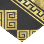 ギリシャ語の蛇行語-ギリシャ語の鍵ブラックと金ゴールド テーブルクロス (アングル)