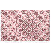 ギリシャ語の赤と白鍵幾何学パターン ファブリック (ファットクウォーター)