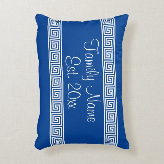 ギリシャ語の鍵のメイカスタムンダパターンのファミリ名 アクセントクッション (正面(垂直))