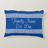 ギリシャ語の鍵のメイカスタムンダパターンのファミリ名 アクセントクッション (裏面)