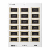 ギリシャ語の鍵パターフェイクン(金ゴールド/白住所 シール) ラベル (フルシート)