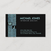 ギリシャ語の鍵 – ギリシャ語のメアンダーモノグラム 名刺 (正面)