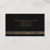 ギリシャ語の鍵 – ギリシャ語の意味 – アワビと金ゴールド 名刺 (裏面)