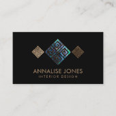 ギリシャ語の鍵 – ギリシャ語の意味 – アワビと金ゴールド 名刺 (正面)