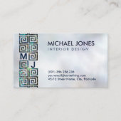 ギリシャ語の鍵 – ギリシャ語の意味Monogram Abalone Shell 名刺 (正面)