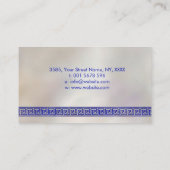 ギリシャ語の鍵 – ギリシャ語の蛇行 – ラピスラズリオンパール 名刺 (裏面)