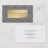 ギリシャ語の鍵(金ゴールド) |名刺 名刺 (正面/裏面)