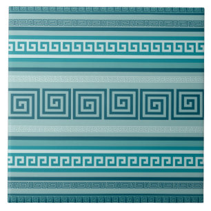 ギリシャ語の鍵- Meander -海パレット タイル
