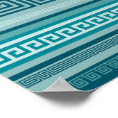 ギリシャ語の鍵- Meander -海パレット ポスター (角)