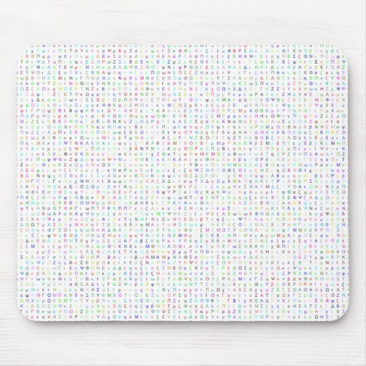 ギリシャ語はマウスパッドに文字を入れます マウスパッド (正面)