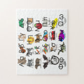 ギリシャ語アルファベットの単語と写真 ジグソーパズル (縦)