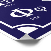 ギリシャ語アルファベットブルーポスター ポスター (角)